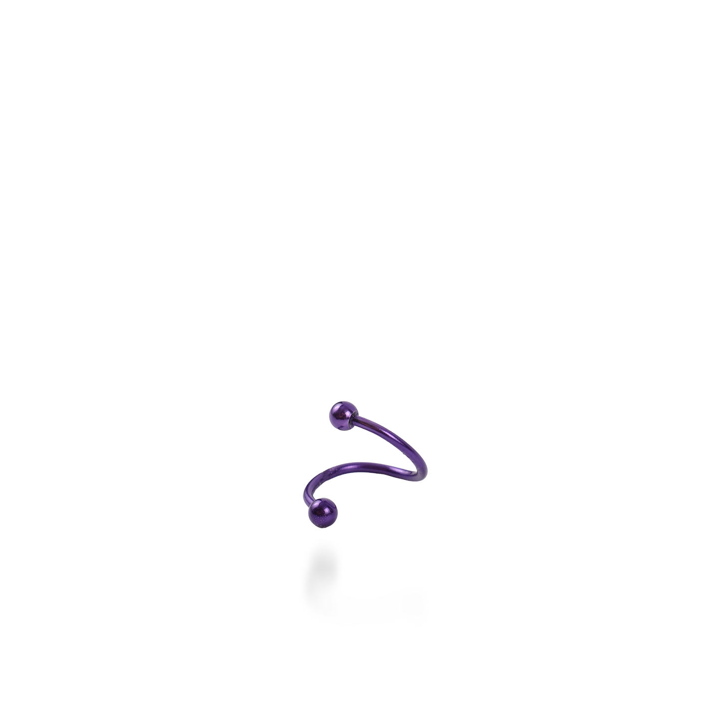 Σκουλαρίκι για piercing Mar and Mar Twisted Barbell (Purple) από ανοξείδωτο ατσάλι