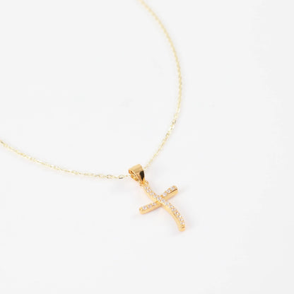 Κολιέ σταυρός με πέτρες ζιργκόν Mar &amp; Mar Jerusha Cross από Ασήμι 925