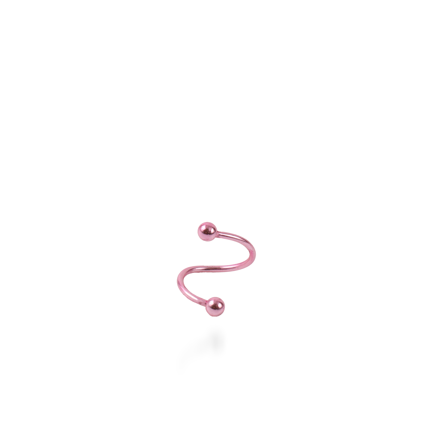 Σκουλαρίκι για piercing Mar and Mar Twisted Barbell (Pink) από ανοξείδωτο ατσάλι