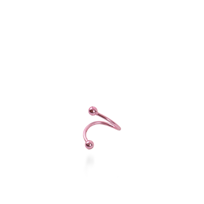 Σκουλαρίκι για piercing Mar and Mar Twisted Barbell (Pink) από ανοξείδωτο ατσάλι