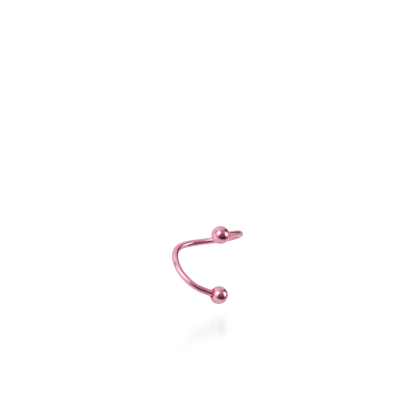 Σκουλαρίκι για piercing Mar and Mar Twisted Barbell (Pink) από ανοξείδωτο ατσάλι