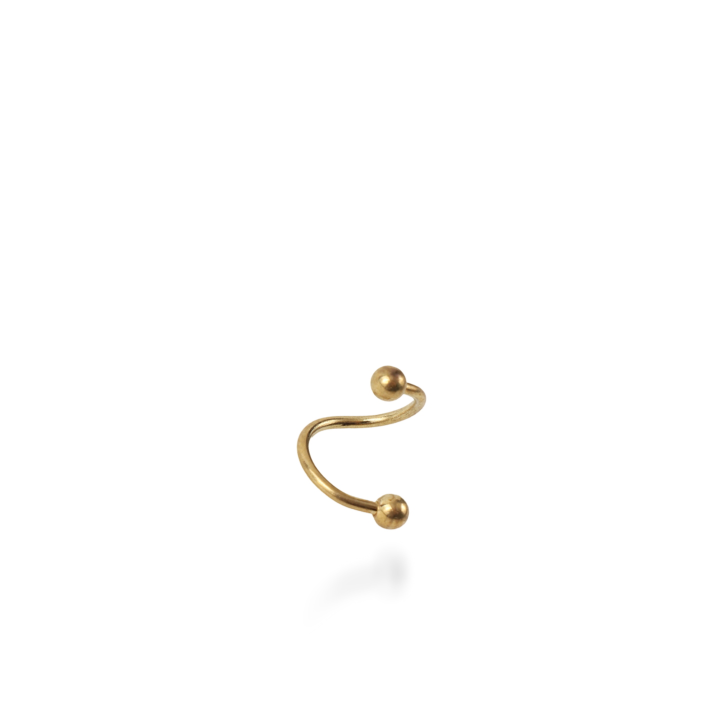 Σκουλαρίκι για piercing Mar and Mar Twisted Barbell (Gold) από ανοξείδωτο ατσάλι