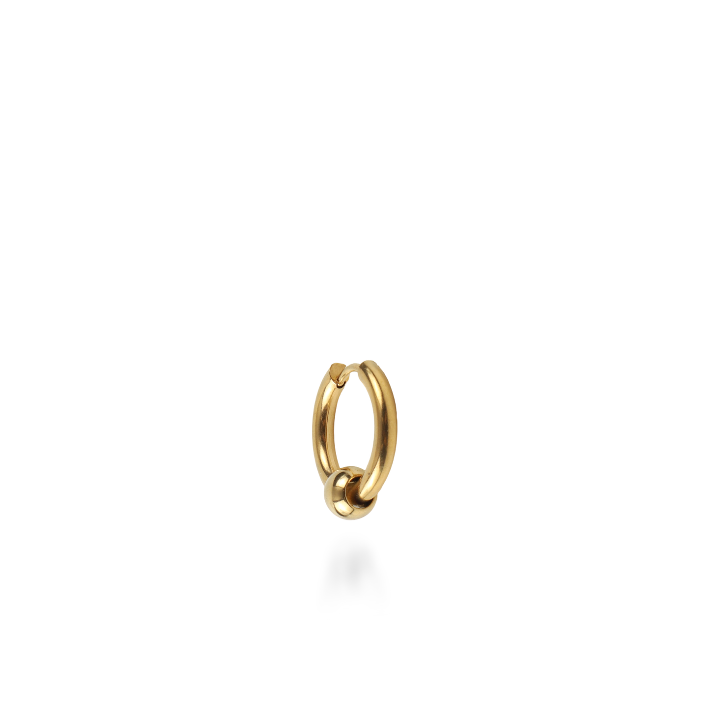 Σκουλαρίκι κρίκος με μπίλια Mar and Mar Blade Bead (Gold) από ανοξείδωτο ατσάλι