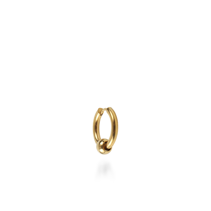 Σκουλαρίκι κρίκος με μπίλια Mar and Mar Blade Bead (Gold) από ανοξείδωτο ατσάλι