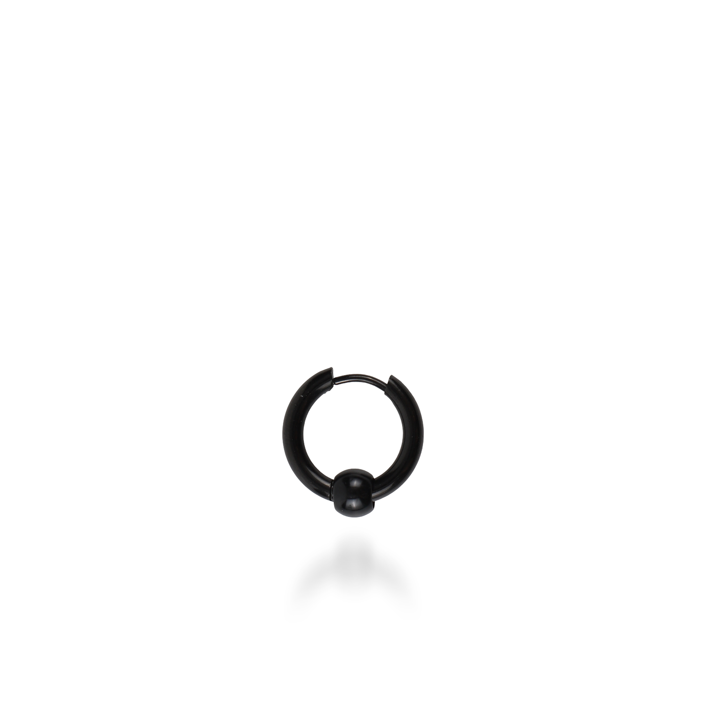 Σκουλαρίκι κρίκος με μπίλια Mar and Mar Blade Bead (Black) από ανοξείδωτο ατσάλι