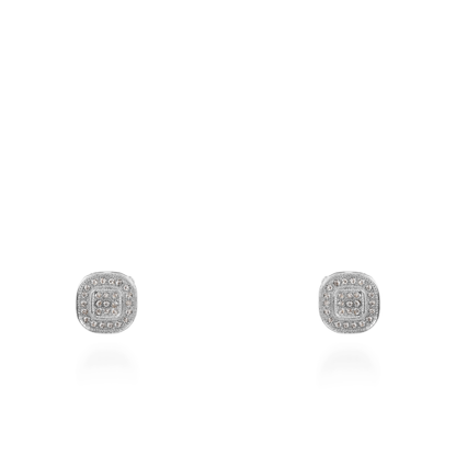 Σκουλαρίκια καρφωτά με πέτρες ζιργκόν Mar and Mar Lola Cube Silver