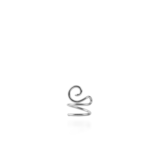 Σκουλαρίκι Cuff κυματιστό Mar and Mar Wave (Silver) από ανοξείδωτο ατσάλι