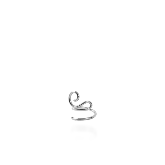 Σκουλαρίκι Cuff κυματιστό Mar and Mar Wave (Silver) από ανοξείδωτο ατσάλι