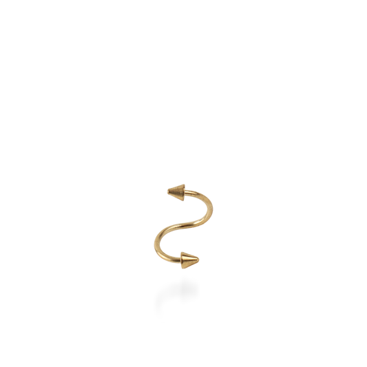 Σκουλαρίκι για piercing Mar and Mar Arrow Barbell (Gold) από ανοξείδωτο ατσάλι