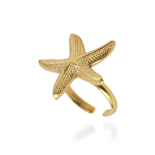 Γυναικείο δαχτυλίδι Mar and Mar Starfish από ανοξείδωτο ατσάλι