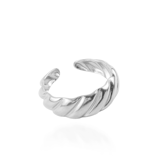 Γυναικείο δαχτυλίδι Mar and Mar Croissant Silver από ανοξείδωτο ατσάλι