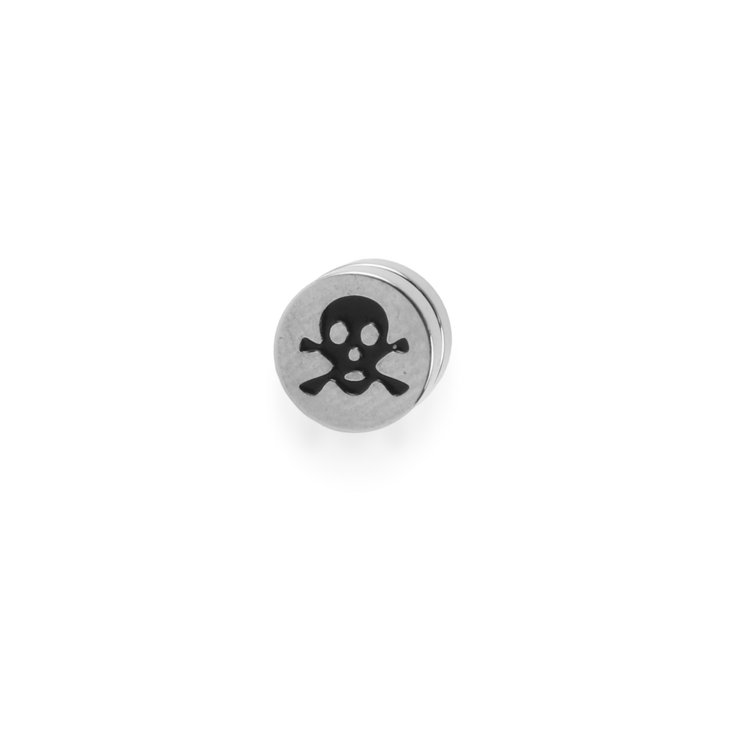 Σκουλαρίκι με μαγνήτη Mar and Mar Magnetic Bar Skull από ανοξείδωτο ατσάλι