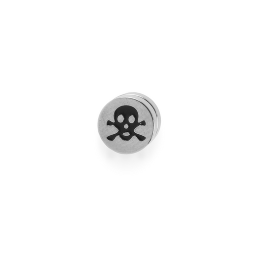 Σκουλαρίκι με μαγνήτη Mar and Mar Magnetic Bar Skull από ανοξείδωτο ατσάλι