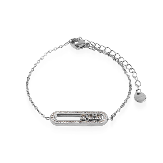 Βραχιόλι χεριού Mar and Mar Palvia Sparkle Silver από ανοξείδωτο ατσάλι