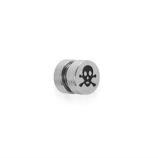 Σκουλαρίκι με μαγνήτη Mar and Mar Magnetic Bar Skull από ανοξείδωτο ατσάλι