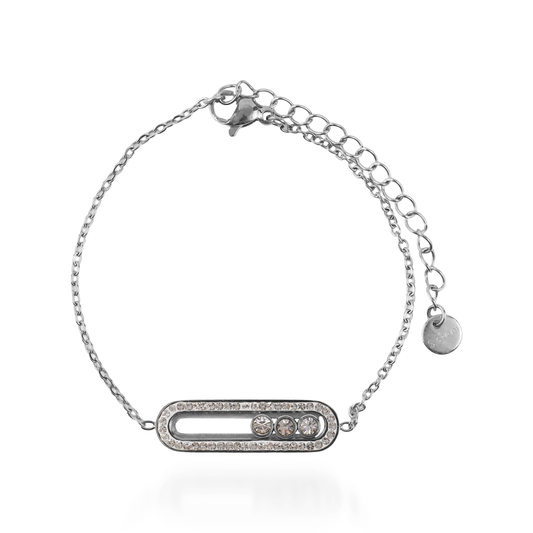 Βραχιόλι χεριού Mar and Mar Palvia Sparkle Silver από ανοξείδωτο ατσάλι
