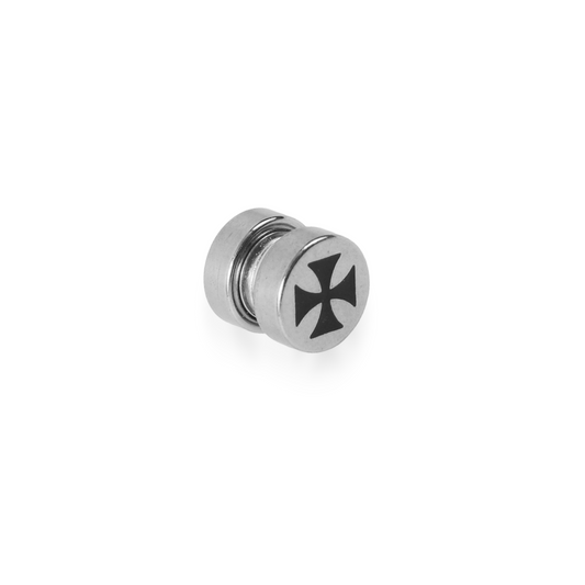 Σκουλαρίκι με μαγνήτη Mar and Mar Magnetic Bar Cross από ανοξείδωτο ατσάλι