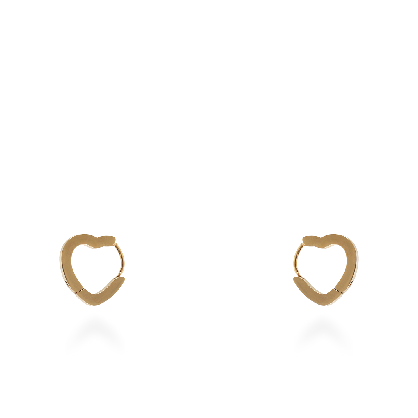 Σκουλαρίκια κρίκοι γεωμετρικοί Mar and Mar Shape Heart από ανοξείδωτο ατσάλι