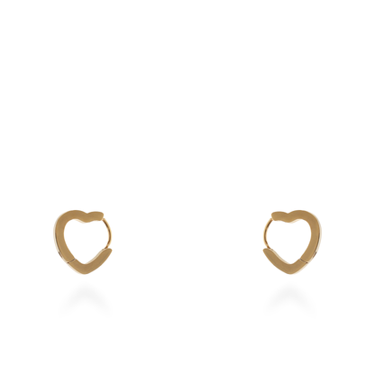 Σκουλαρίκια κρίκοι γεωμετρικοί Mar and Mar Shape Heart από ανοξείδωτο ατσάλι