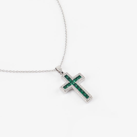 Κολιέ με πέτρες ζιργκόν Biella Cross