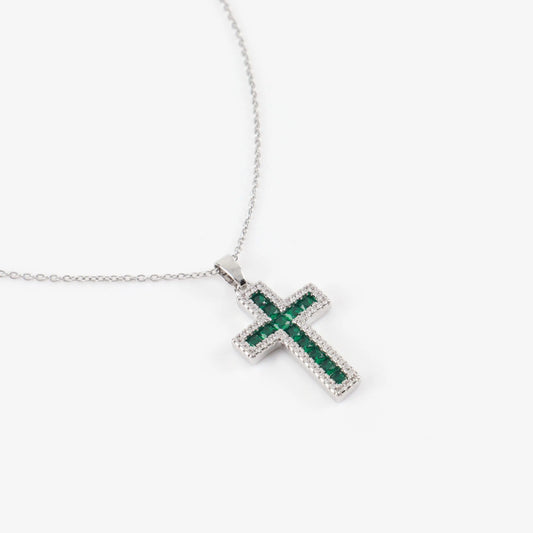 Κολιέ με πέτρες ζιργκόν Biella Cross