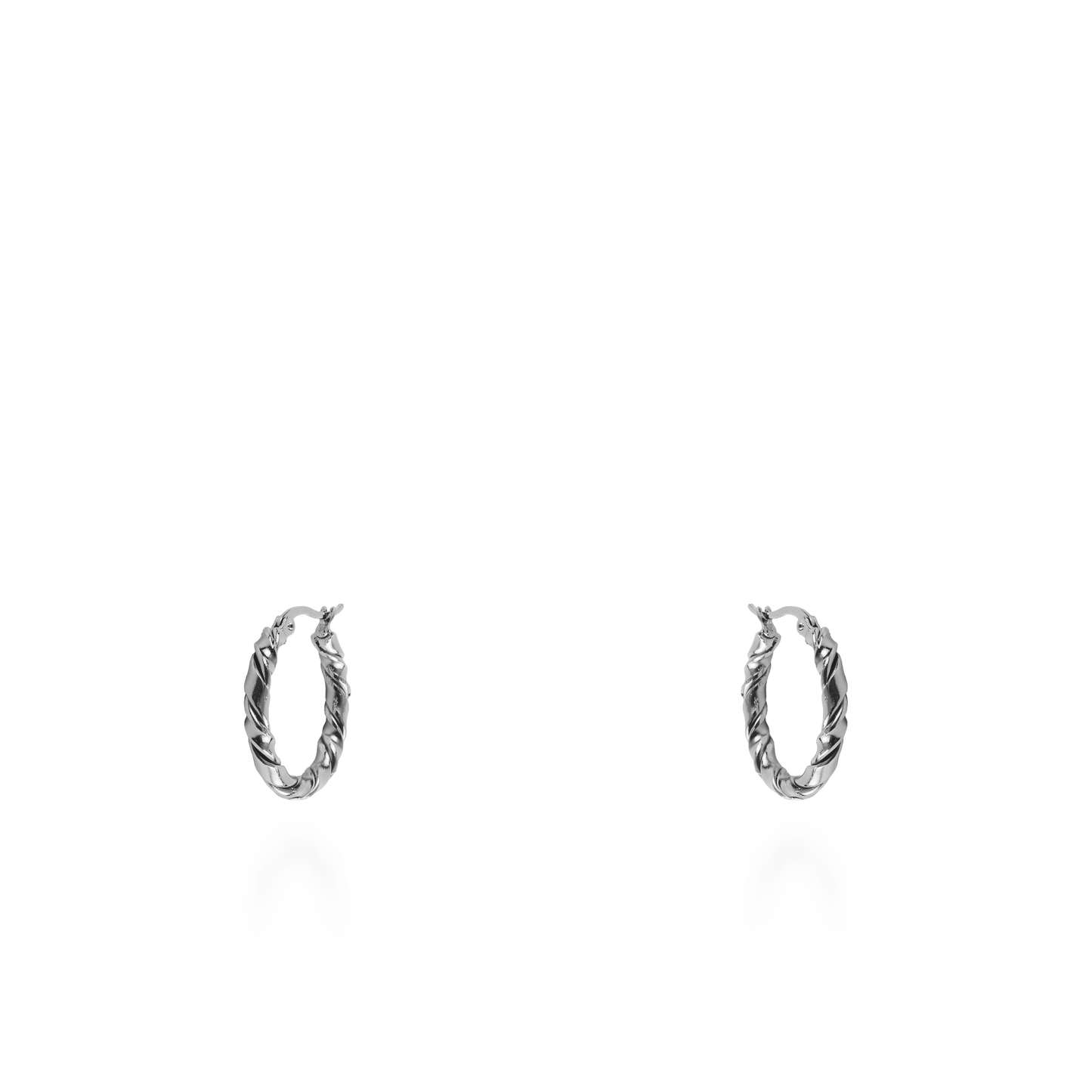 Σκουλαρίκια κρίκοι Mar and Mar Cevinia Silver (2 cm) από ανοξείδωτο ατσάλι