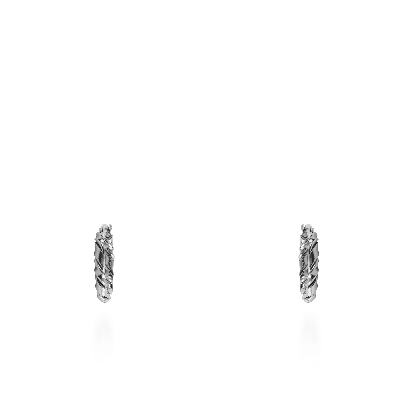 Σκουλαρίκια κρίκοι Mar and Mar Cevinia Silver (2 cm) από ανοξείδωτο ατσάλι