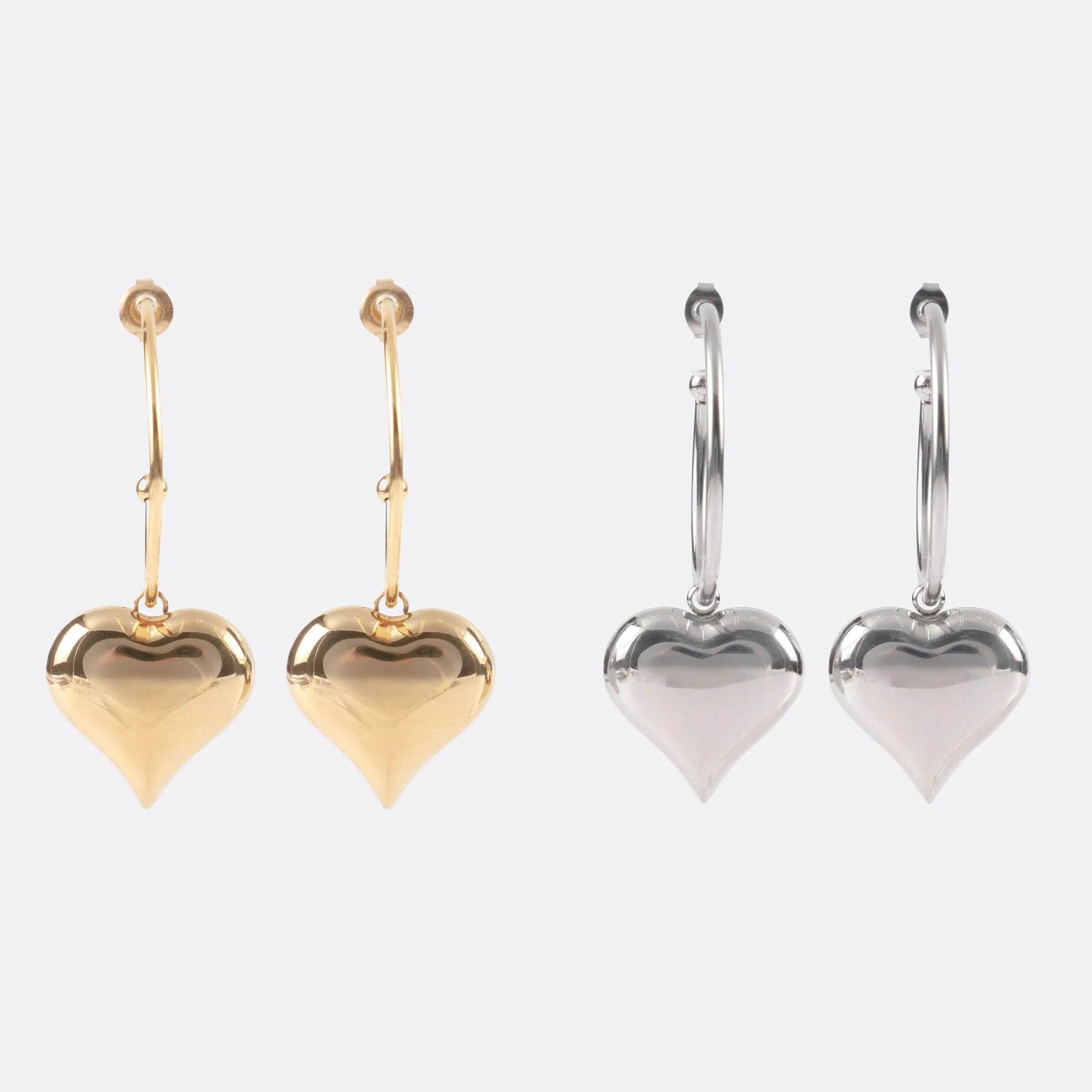 Σκουλαρίκια κρεμαστά καρδιά Mar & Mar Donetta Earrings από ανοξείδωτο ατσάλι