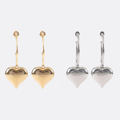 Σκουλαρίκια κρεμαστά καρδιά Mar & Mar Donetta Earrings από ανοξείδωτο ατσάλι