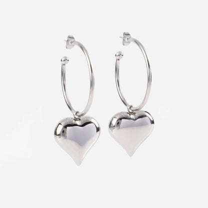Σκουλαρίκια κρεμαστά καρδιά Mar & Mar Donetta Earrings από ανοξείδωτο ατσάλι