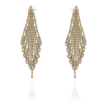 Σκουλαρίκια κρεμαστά με πέτρες ζιργκόν Ethalia