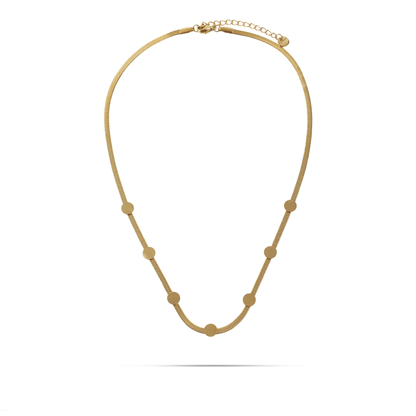 Κολιέ αλυσίδα Flat Snake Mar and Mar Lillie Round από ανοξείδωτο ατσάλι