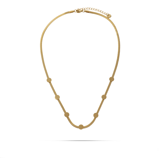 Κολιέ αλυσίδα Flat Snake Mar and Mar Lillie Round από ανοξείδωτο ατσάλι