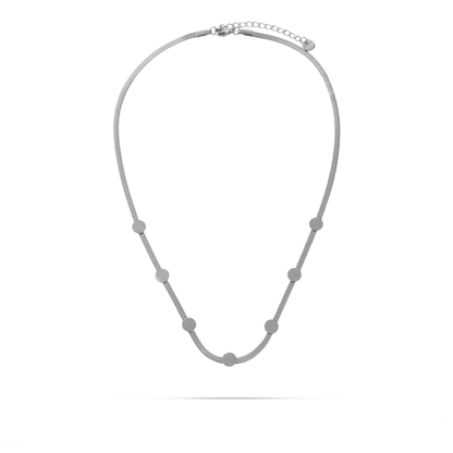 Κολιέ αλυσίδα Flat Snake Mar and Mar Lillie Round (Silver) από ανοξείδωτο ατσάλι