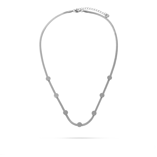 Κολιέ αλυσίδα Flat Snake Mar and Mar Lillie Round (Silver) από ανοξείδωτο ατσάλι