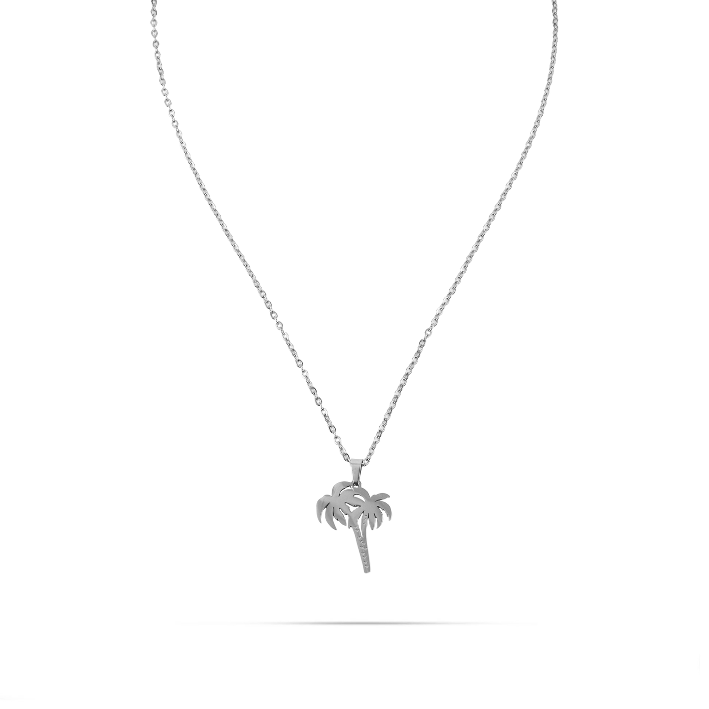 Κολιέ φοίνικας Mar and Mar Palm Tree (Silver) από ανοξείδωτο ατσάλι