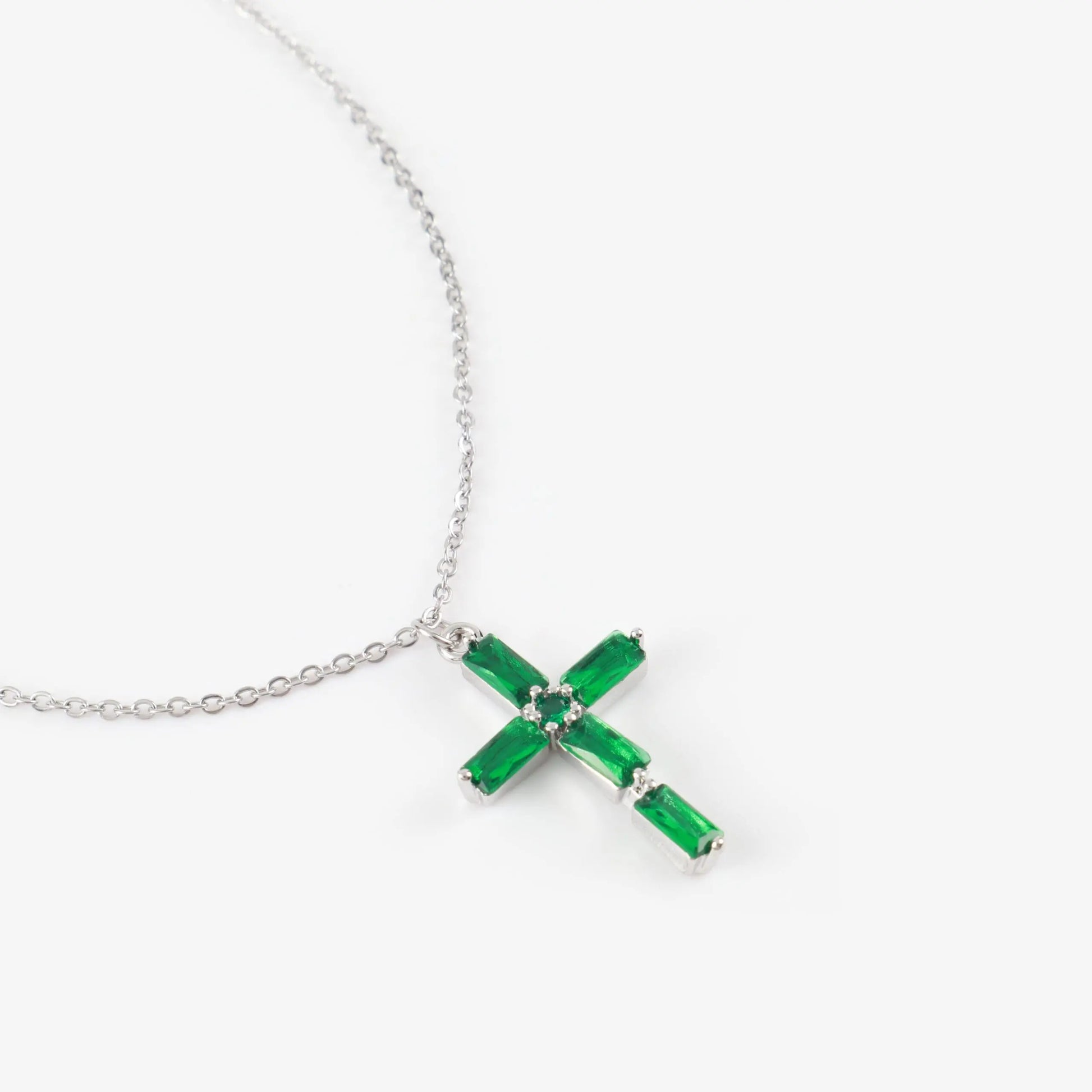 Κολιέ με σταυρό και ζιργκόν Perdita Cross