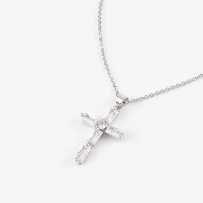 Κολιέ με σταυρό και ζιργκόν Perdita Cross