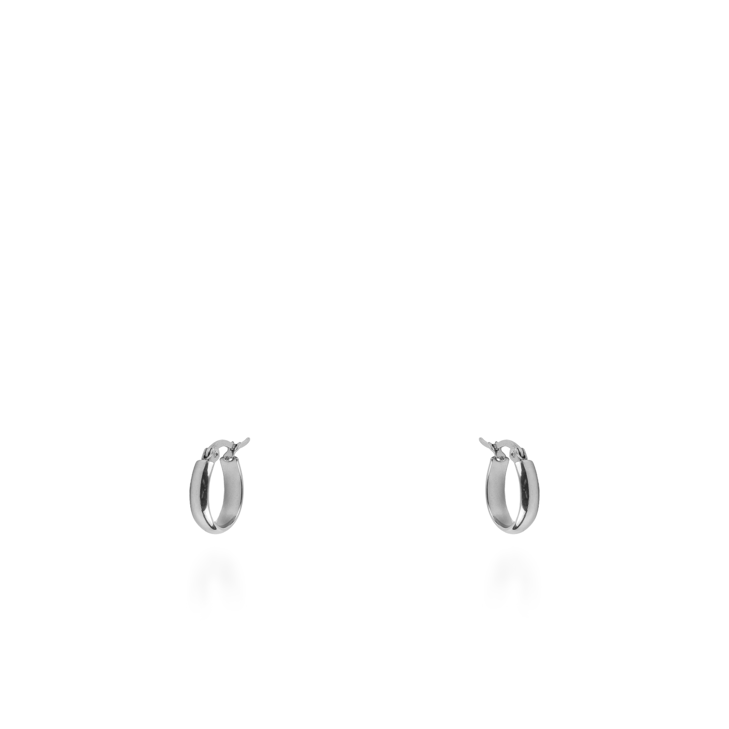 Σκουλαρίκια κρίκοι Mar and Mar Plated (1,5 cm-Silver) από ανοξείδωτο ατσάλι