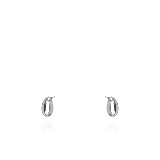 Σκουλαρίκια κρίκοι Mar and Mar Plated (1,5 cm-Silver) από ανοξείδωτο ατσάλι