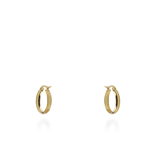 Σκουλαρίκια κρίκοι Mar and Mar Plated (2 cm) από ανοξείδωτο ατσάλι