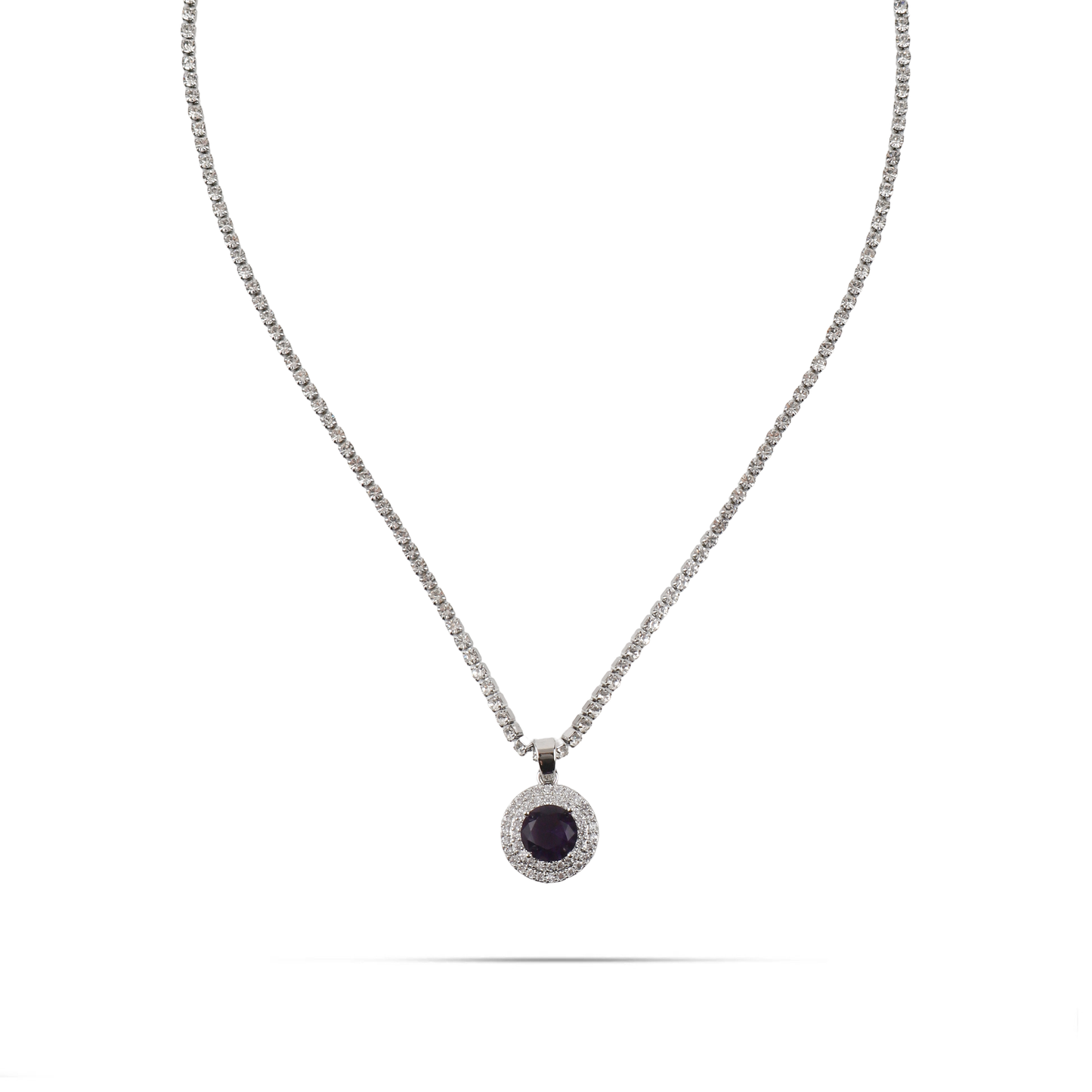 Κολιέ Tennis με πέτρες ζιργκόν Mar and Mar Sandra Tennis (Purple)