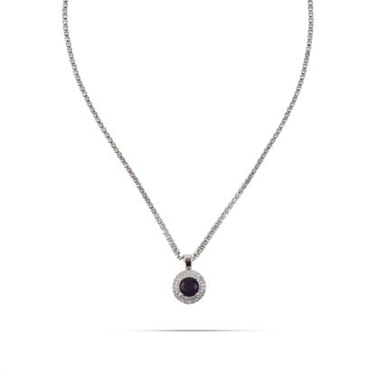 Κολιέ Tennis με πέτρες ζιργκόν Mar and Mar Sandra Tennis (Purple)