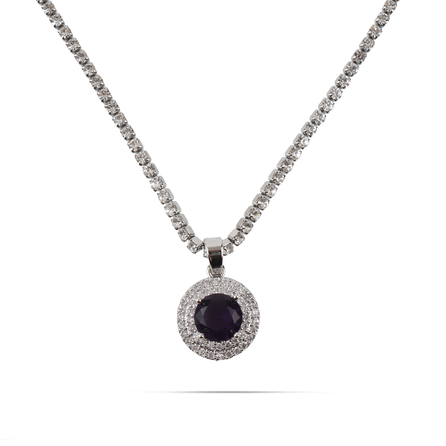 Κολιέ Tennis με πέτρες ζιργκόν Mar and Mar Sandra Tennis (Purple)