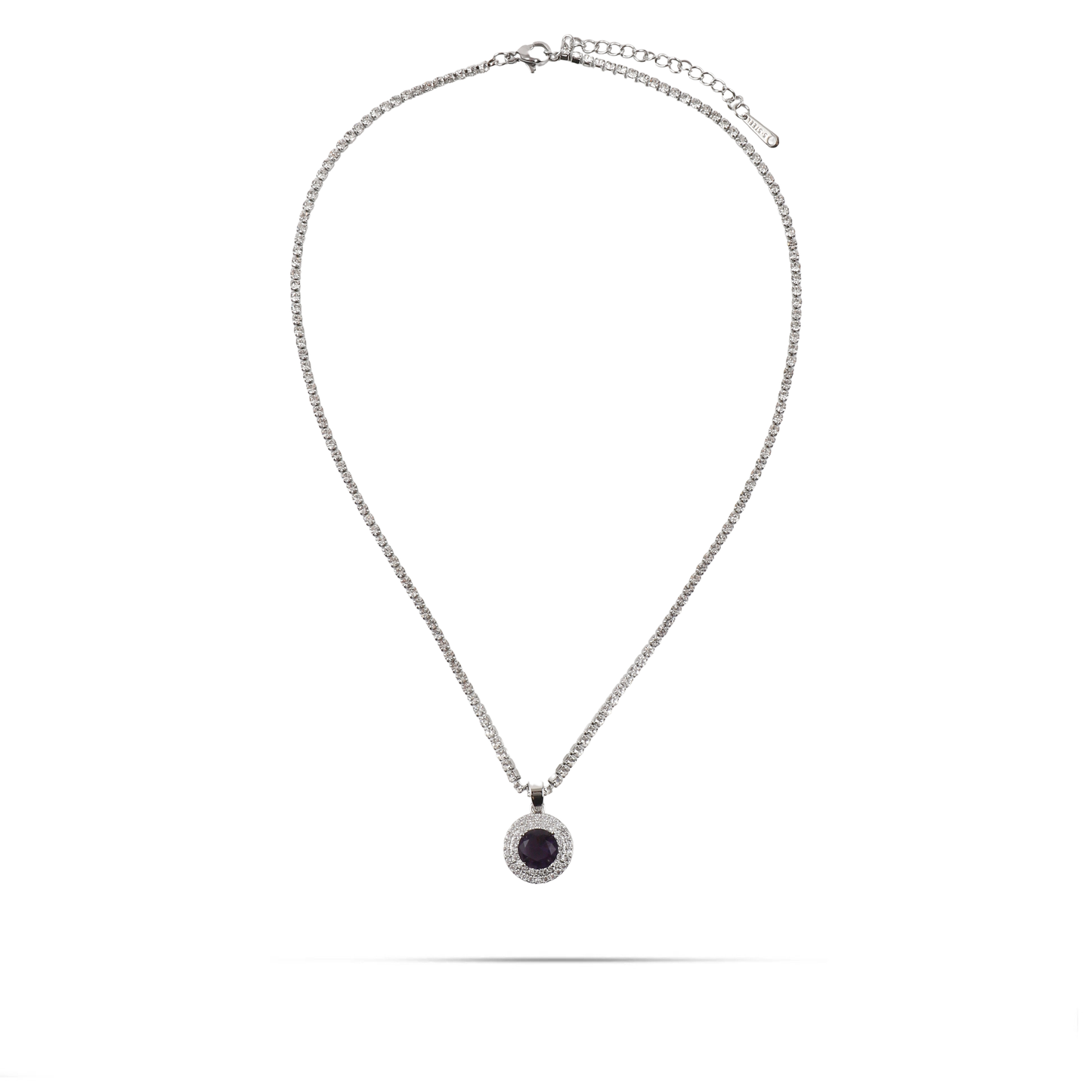 Κολιέ Tennis με πέτρες ζιργκόν Mar and Mar Sandra Tennis (Purple)