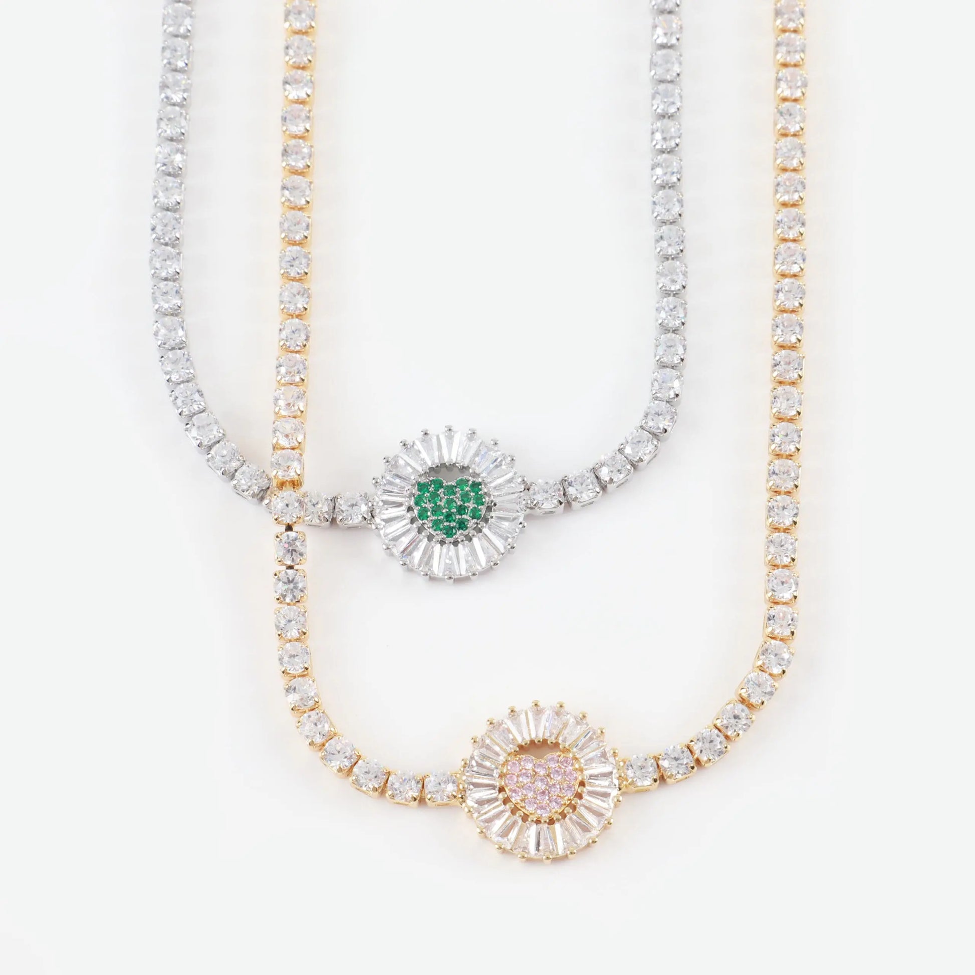 Κολιέ choker με καρδιά και πέτρες ζιργκόν Scarlette