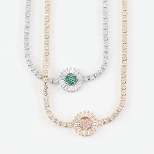 Κολιέ choker με καρδιά και πέτρες ζιργκόν Mar and Mar Scarlette